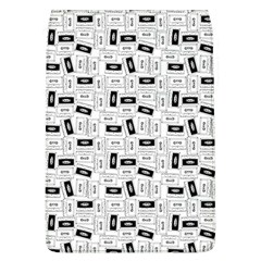 Tape Cassette 80s Retro Genx Pattern Black And White Removable Flap Cover (l) by genx