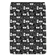 Tape Cassette 80s Retro Genx Pattern Black And White Removable Flap Cover (l) by genx