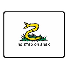 No Step On Snek Gadsden Flag Meme Parody Double Sided Fleece Blanket (small) by snek