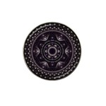 Fractal Mandala Circles Purple Hat Clip Ball Marker (4 pack) Front