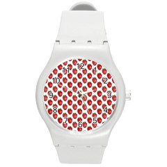 Colorful Shiny Eat Edible Food Round Plastic Sport Watch (m) by Wegoenart