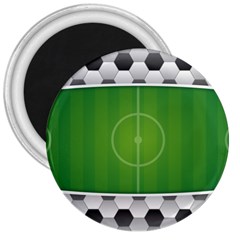 Background Sports Soccer Football 3  Magnets by Wegoenart