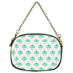 Plant Pattern Green Leaf Flora Chain Purse (one Side)