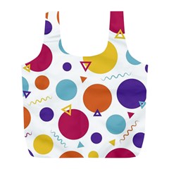 Background Background Polka Dot Full Print Recycle Bag (l) by Wegoenart