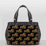 Dragon Motif Print Pattern Oversize Office Handbag Front