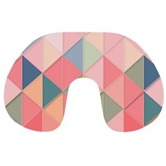 Background Geometric Triangle Travel Neck Pillows by Pakrebo