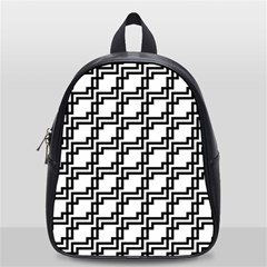 Pattern Monochrome Repeat School Bag (small) by Pakrebo