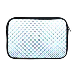 Square Pattern Geometric Blue Apple Macbook Pro 17  Zipper Case by Pakrebo