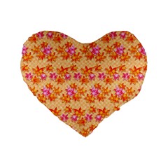 Maple Leaf Autumnal Leaves Autumn Standard 16  Premium Heart Shape Cushions