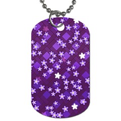 Textile Cross Pattern Square Dog Tag (two Sides) by Pakrebo