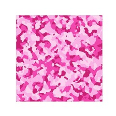 Standard Pink Camouflage Army Military Girl Funny Pattern Small Satin Scarf (square) by snek