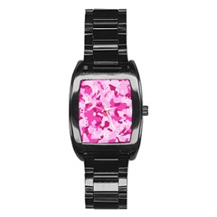 Standard Pink Camouflage Army Military Girl Stainless Steel Barrel Watch by snek