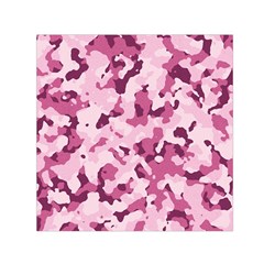 Standard Violet Pink Camouflage Army Military Girl Small Satin Scarf (square) by snek