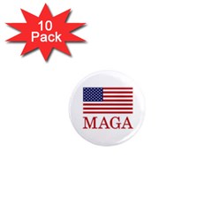 Maga Make America Great Again With Usa Flag 1  Mini Magnet (10 Pack)  by snek