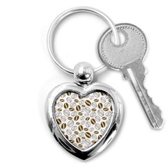 Coffee Beans Vector Key Chains (heart)  by Mariart