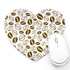 Coffee Beans Vector Heart Mousepads by Mariart