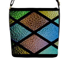 Stained Glass Soul Flap Closure Messenger Bag (l) by WensdaiAmbrose