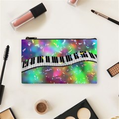 Piano Keys Music Colorful Cosmetic Bag (small) by Mariart