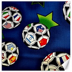 Textile Football Soccer Fabric Canvas 12  X 12  by Pakrebo