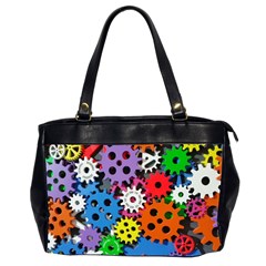 The Gears Are Turning Oversize Office Handbag (2 Sides) by WensdaiAmbrose