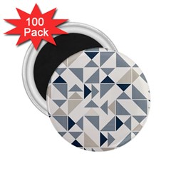 Geometric Triangle Modern Mosaic 2 25  Magnets (100 Pack)  by Pakrebo