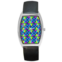 Pattern Star Abstract Background Barrel Style Metal Watch by Pakrebo