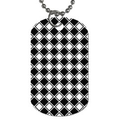 Square Diagonal Pattern Dog Tag (one Side) by Mariart