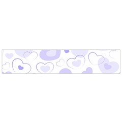 Pastel Purple Hearts Small Flano Scarf by retrotoomoderndesigns