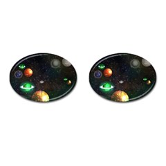 Galactic Cufflinks (oval) by WensdaiAmbrose