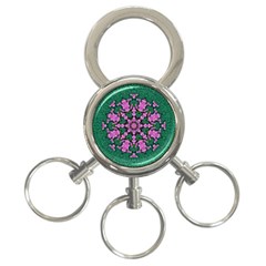 The Most Uniqe Flower Star In Ornate Glitter 3-ring Key Chains by pepitasart