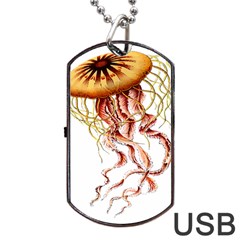 Animal Art Forms In Nature Jellyfish Dog Tag Usb Flash (one Side) by Wegoenart