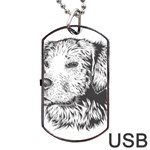 Dog Animal Domestic Animal Doggie Dog Tag USB Flash (Two Sides) Back