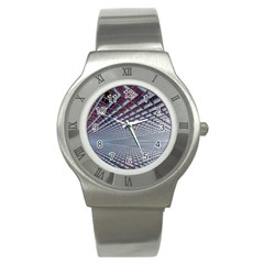 Metal Sci Fi Fantasy Background Stainless Steel Watch by Pakrebo