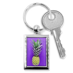 Pineapple Purple Key Chains (rectangle)  by snowwhitegirl