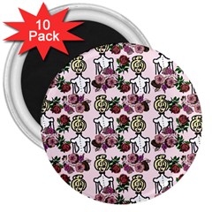 Victorian Girl Pink 3  Magnets (10 Pack)  by snowwhitegirl