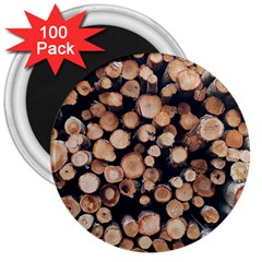 Wood Stick Piles 3  Magnets (100 Pack) by snowwhitegirl