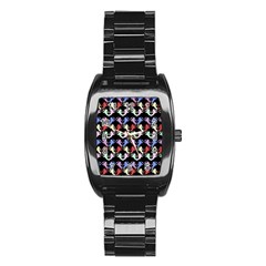 Colorful Cherubs Black Stainless Steel Barrel Watch by snowwhitegirl