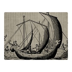 Vintage Ship Double Sided Flano Blanket (mini)  by snowwhitegirl