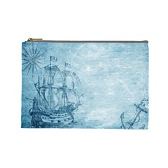 Sail Away - Vintage - Cosmetic Bag (large) by WensdaiAmbrose