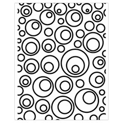 Abstract Black On White Circles Design White Drawstring Bag (small) by LoolyElzayat