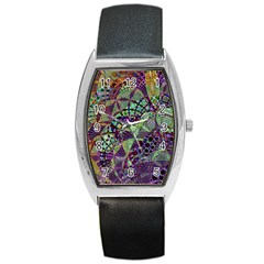 Background Design Art Artwork Barrel Style Metal Watch by Pakrebo