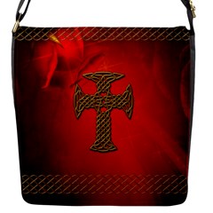 Wonderful Celtic Cross On Vintage Background Flap Closure Messenger Bag (s) by FantasyWorld7