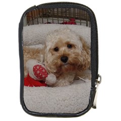 Cockapoo In Dog s Bed Compact Camera Leather Case by pauchesstore