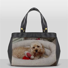 Cockapoo In Dog s Bed Oversize Office Handbag by pauchesstore