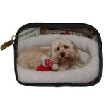 Cockapoo In Dog s Bed Digital Camera Leather Case Front