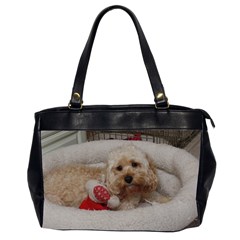 Cockapoo In Dog s Bed Oversize Office Handbag (2 Sides) by pauchesstore