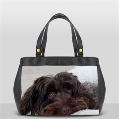 Laying In Dog Bed Oversize Office Handbag (2 Sides) by pauchesstore