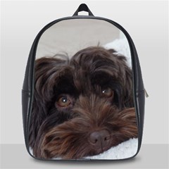 Laying In Dog Bed School Bag (large) by pauchesstore