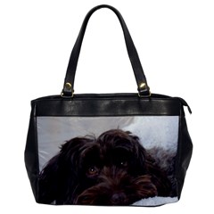 Laying In Dog Bed Oversize Office Handbag by pauchesstore