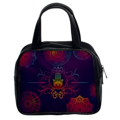 Boho Hamsa Mandala Classic Handbag (two Sides) by lucia